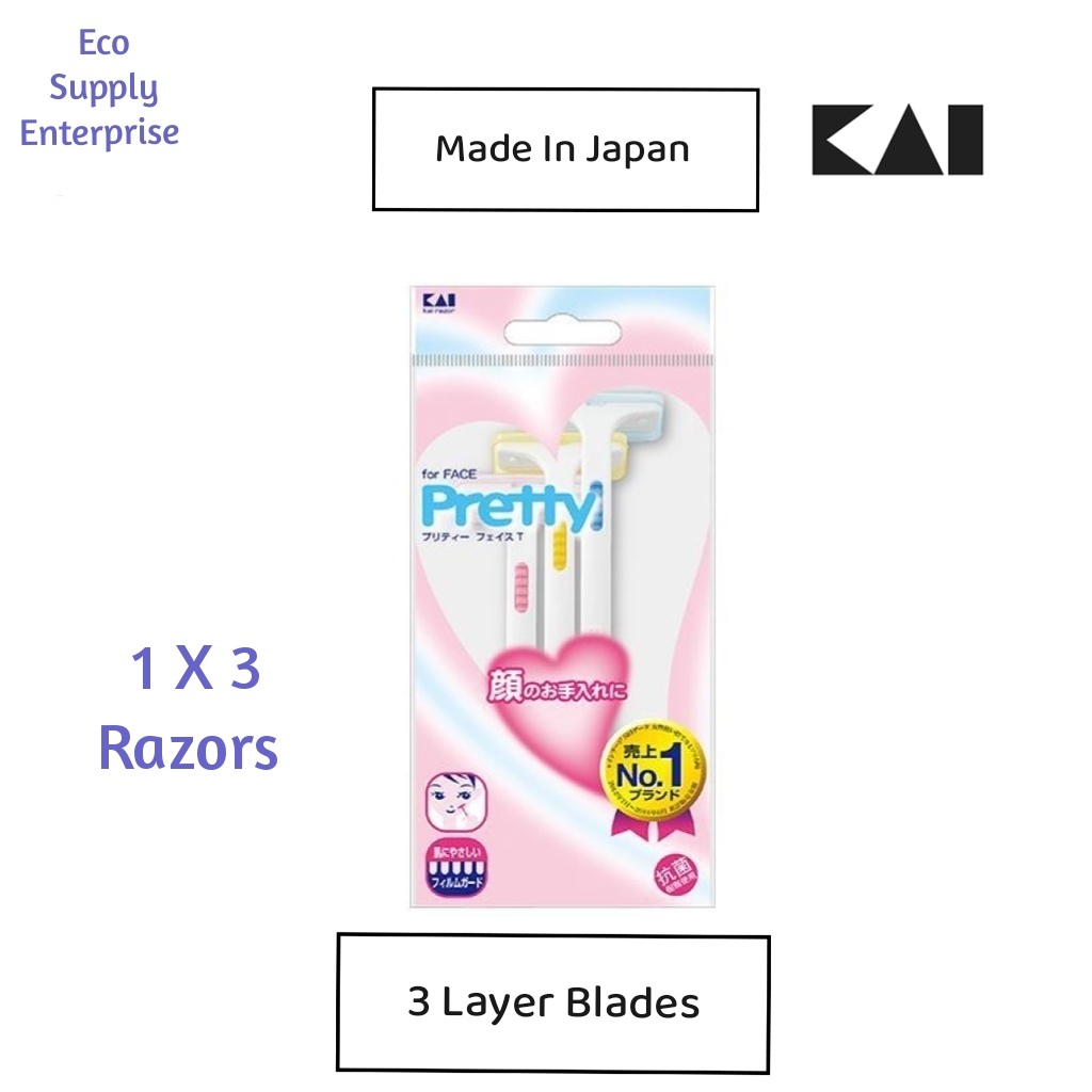 KAI Pretty Face 3 Razor 3 Blades -