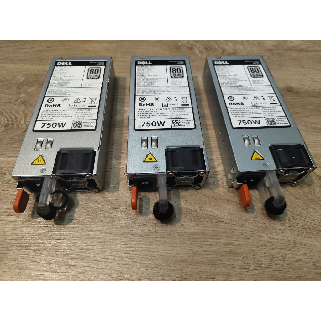 Dell 80 Plus Platinum Modular PSU D750E สําหรับ PowerEdge R820, R720, R720XD, R620, R520, T620, R730