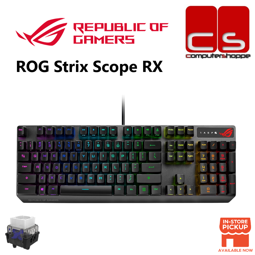 คีย์บอร์ดเกมกลไก Asus ROG Strix Scope RX Optical