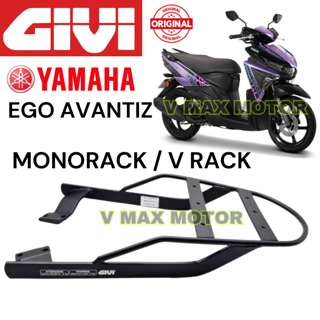 Yamaha Ego Avantisz Monorack GIVI V RACK / Box Kaki / Tapak Box Givi Sesuai All Universal Box: GIVI/