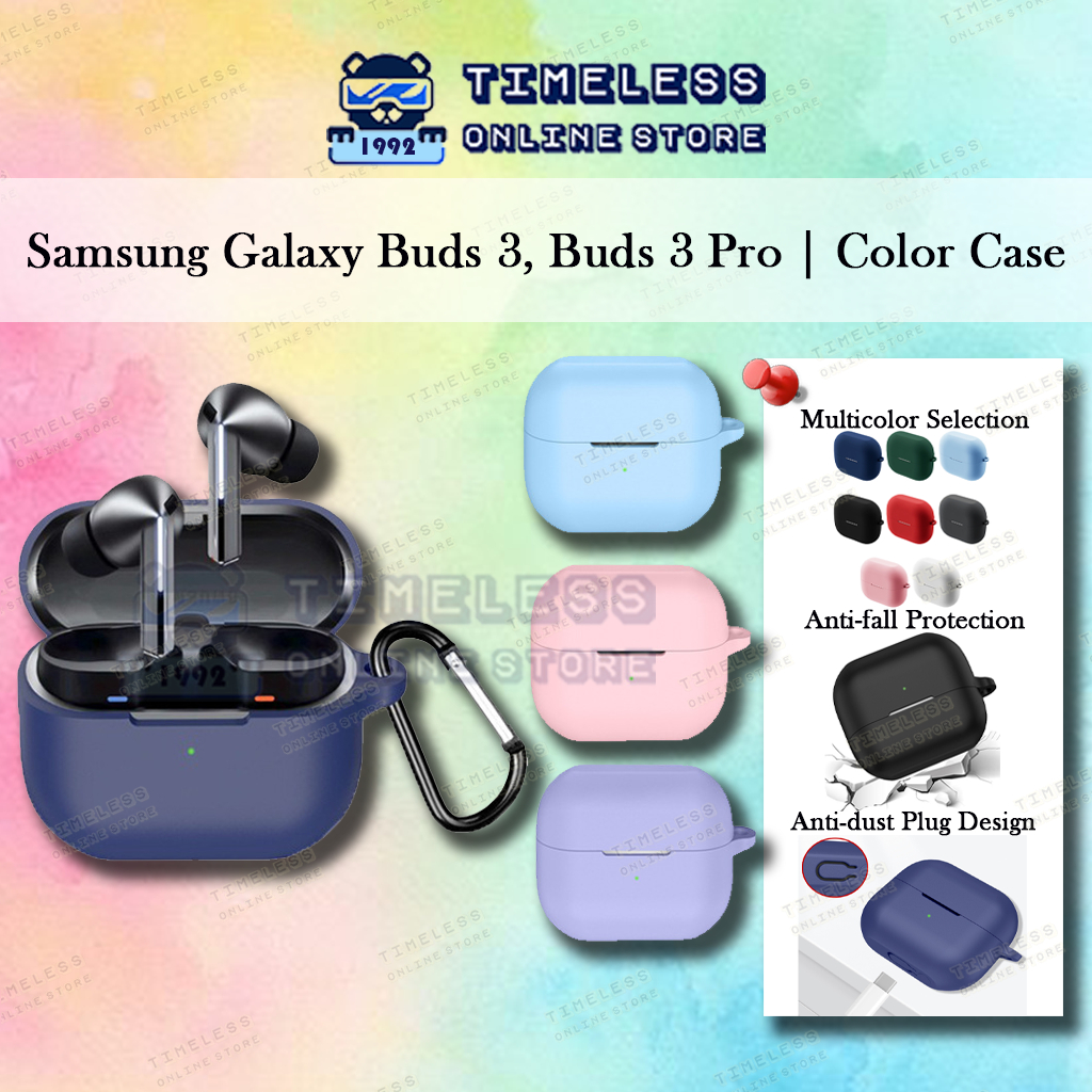 เคส Samsung Galaxy Buds 3, 3 Pro, เคสป้องกันซีรีส์สี, ฝาครอบความหนา 2 มม. แบบเต็มสําหรับหูฟัง Bud 3P