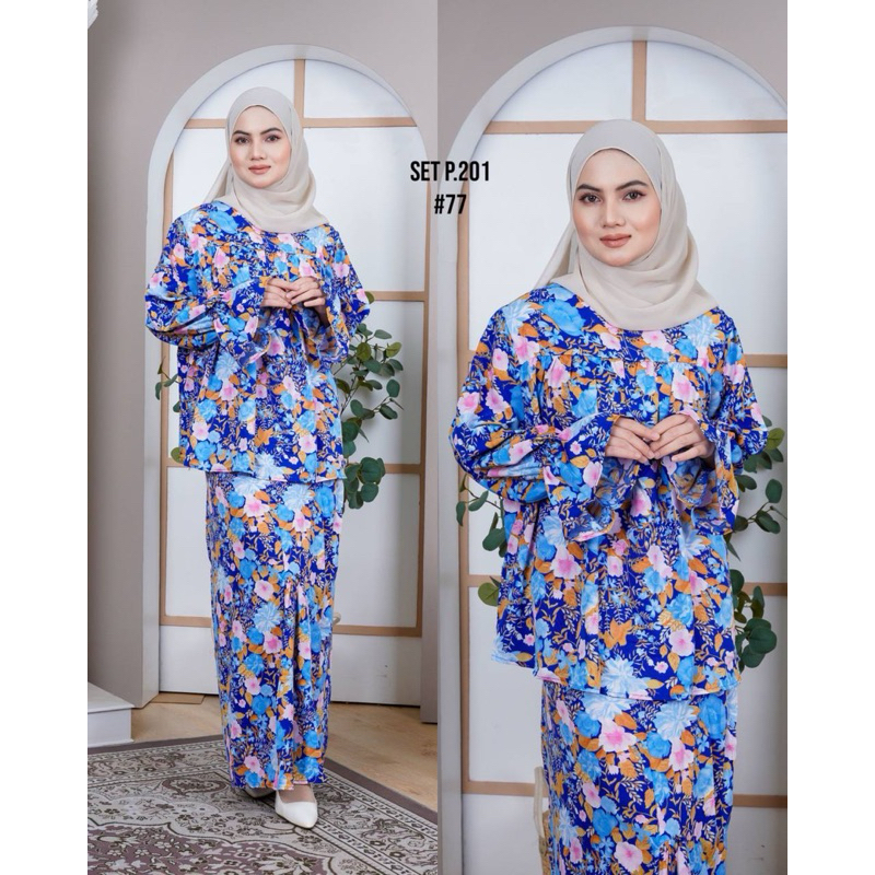 HANA DOLL KURUNG PRINTED. BAJU RAYA 2025 ตุ๊กตา BAJU RAYA BAJU KURUNG แขนสั้น แขนสั้น ทันสมัย KURUNG
