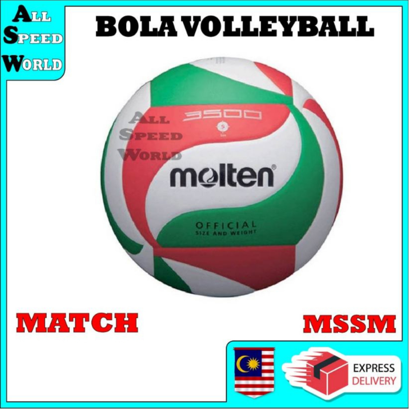 1 ชิ้น VOLLEYBALL V5M3500 V4M3500 / BOLA TAMPAR / MOLTEN / TRANING / MSSM SAIZ 4 DAN 5