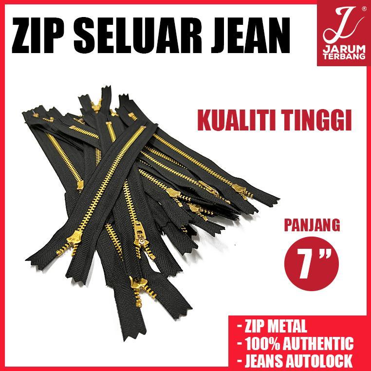 ซิป เบสิ ใช่ 7" สีดํา ออโต้ล็อค | Zip Seluar Jeans, Zip Baju, Zip Bag, Zip Handmade, Zip Kualiti Tin