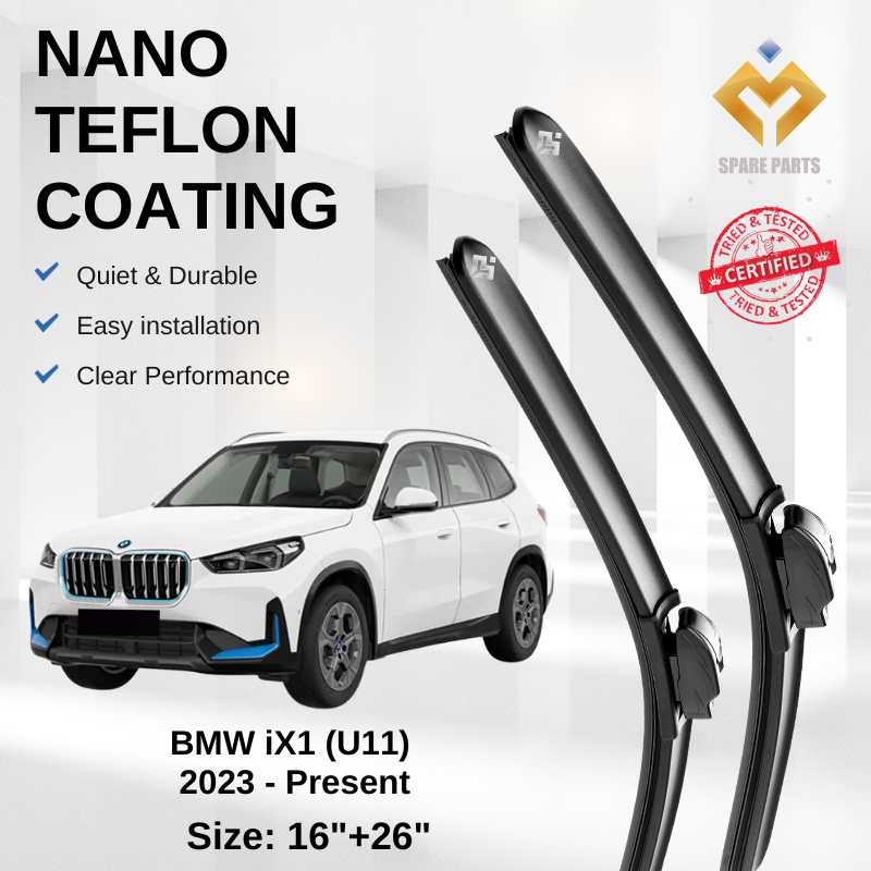 BMW iX1 (U11) 2023-2025 Premium Japan Tech ใบปัดน้ําฝนรถยนต์ 16+26 Type 04 ไร้ริ้ว ทนทาน ติดตั้งง่าย