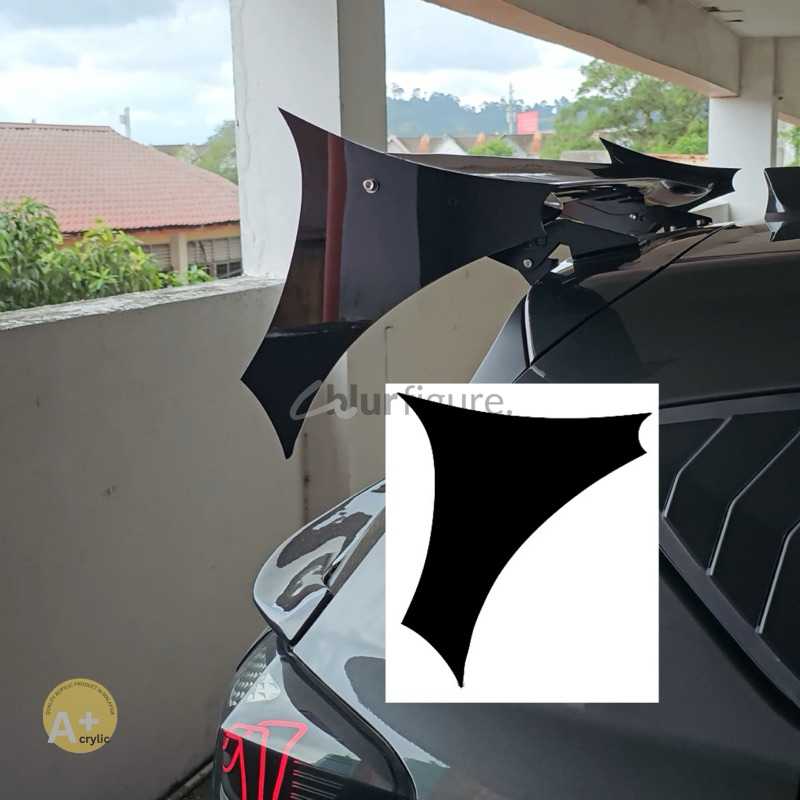 Custom Cut GT Wings สําหรับสปอยเลอร์รถยนต์ (Hiasan Kereta)
