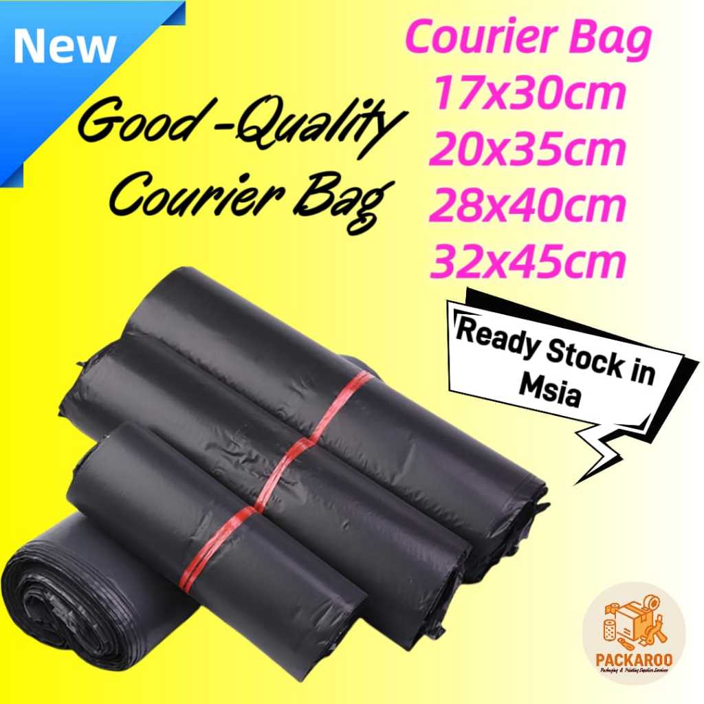 Packaroo Courier Bag พัสดุกระเป๋า Flyers Courier พลาสติก Pos Plastik Kurier Beg Packing Online White