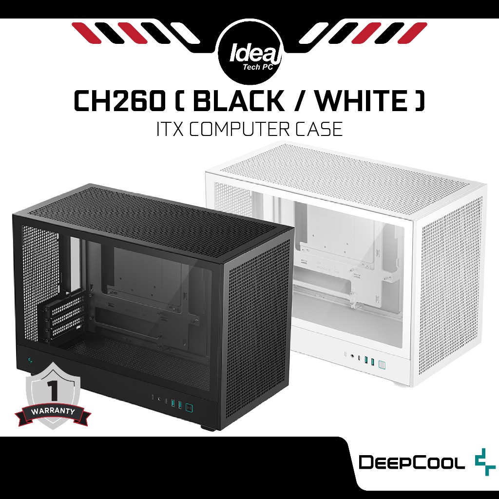 DEEPCOOL CH260 BLACK / WHITE MICRO-ATX MINI TOWER เคสคอมพิวเตอร์