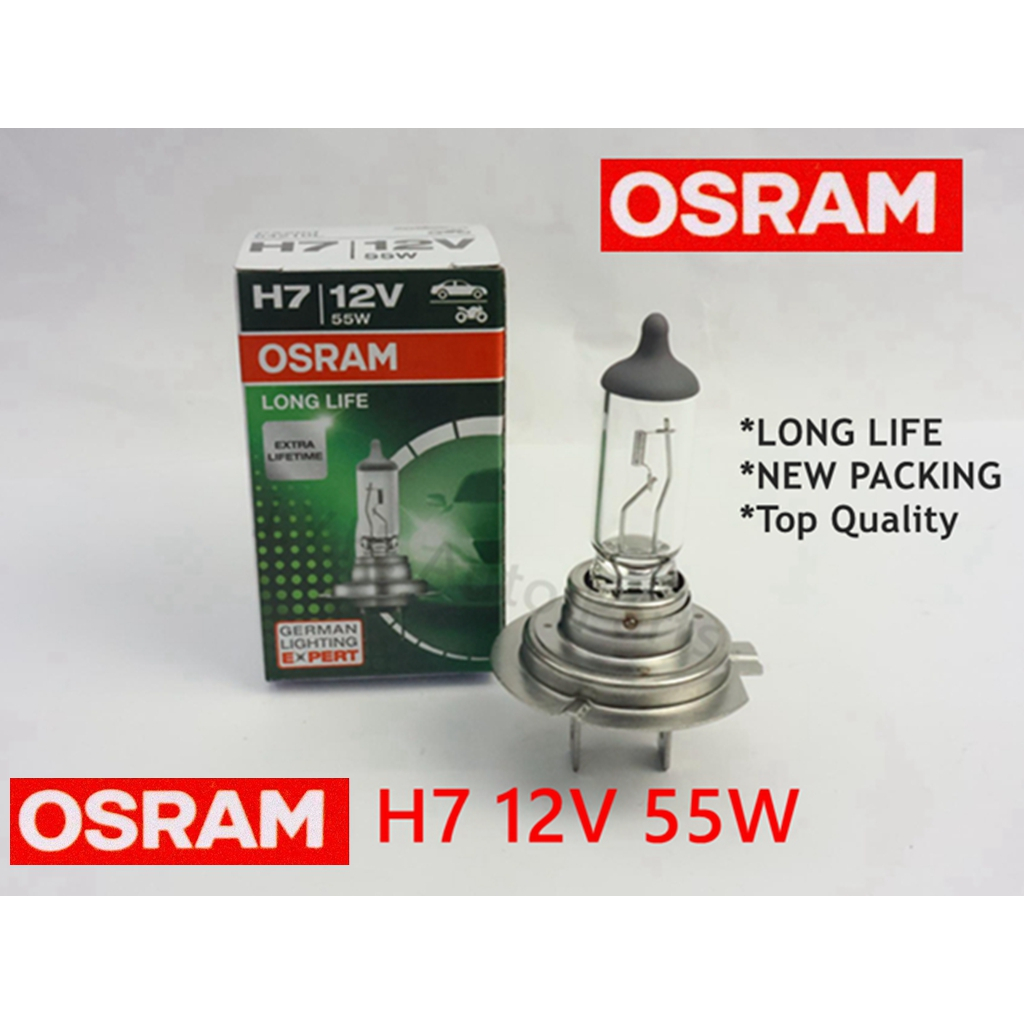 Osram H7 Bulb Hagolen Bulb Osram H7 12v/55w Alza Bulb Flx Bulb (LONG LIFE)