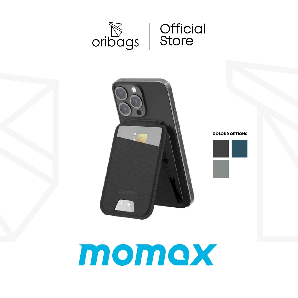 Momax 1-Wallet Magnetic Card Holder พร้อมขาตั้ง