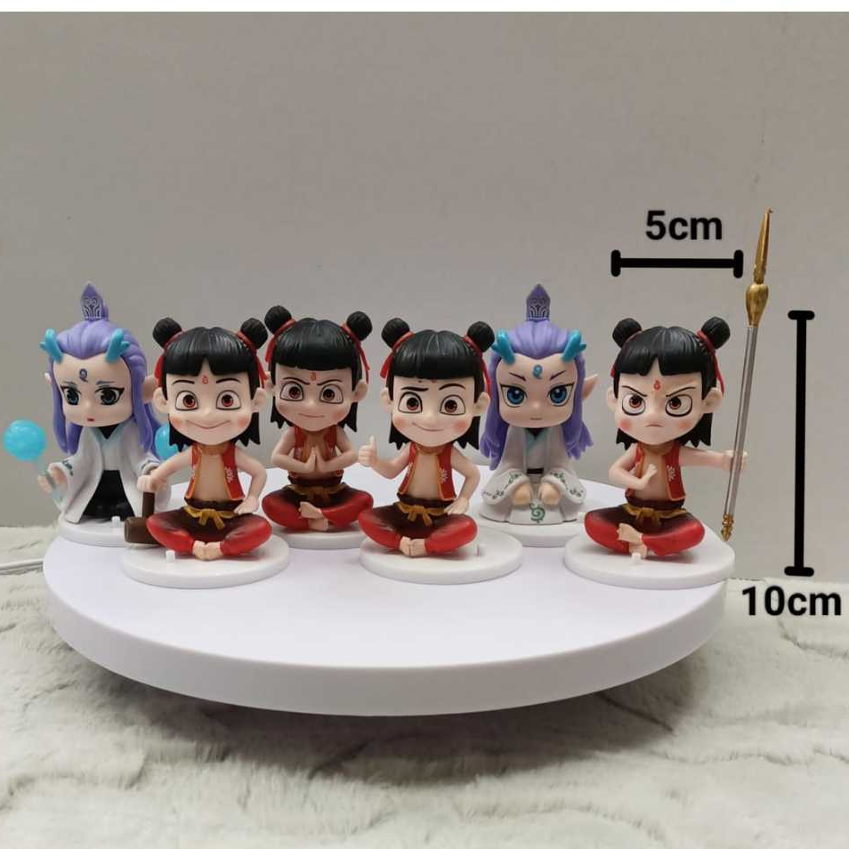 NEZHA 2 -Nezha & Aobing ในสะสม Action Figure-ของเล่นเด็ก Shiming shadong-手办 และ