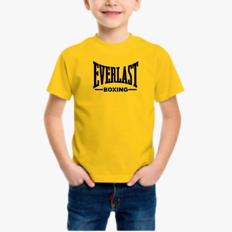 BAJU BUDAK EVERLÄST B0XING UNISEX เสื้อยืดแขนสั้นผ้าฝ้าย 100% 1-14YEARS คุณภาพระดับพรีเมียม 190GSM
