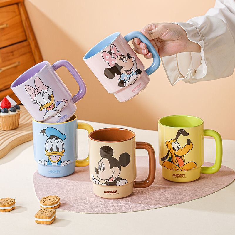 Minnie Mickey Daisy Ceramic Mug 480ml ถ้วยไวน์ 480ml