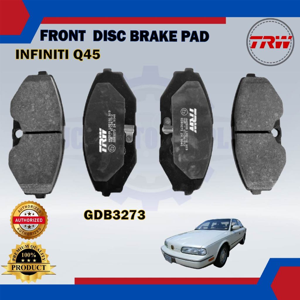 Nissan Infiniti Q45-Infiniti J30-Maxima-ผ้าดิสก์เบรกหน้า-TRW-GDB3273