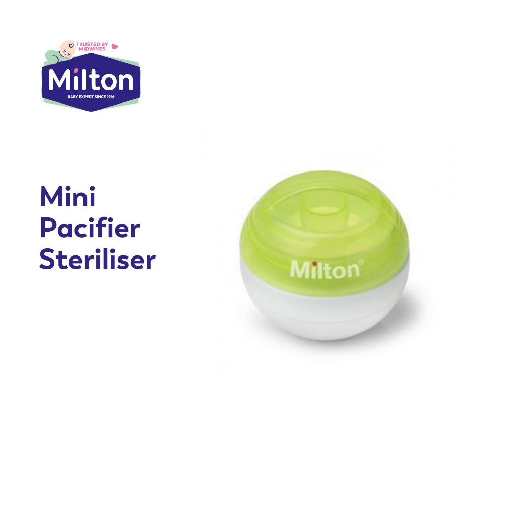 Milton Mini Soother Steriliser - สีเขียว + ฟรีเม็ดฆ่าเชื้อขนาดเล็ก Milton (50s)