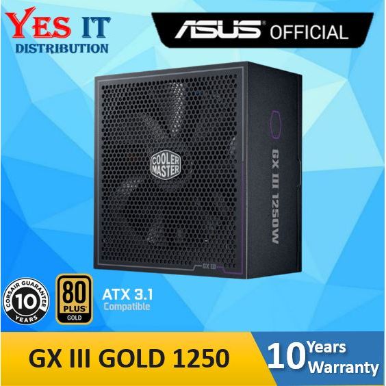 COOLER MASTER GX III 1050 / 1250 (ATX 3.0) (1050W / 1250W) 80PLUS GOLD MODULAR POWER SUPPLY