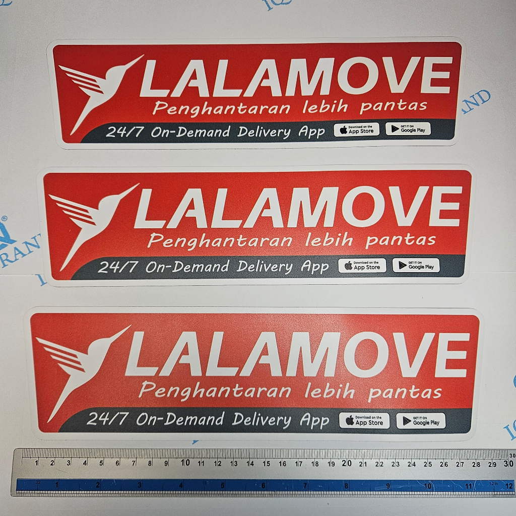 Magnet LALAMOVE พิมพ์ UV 8cm x 30cm