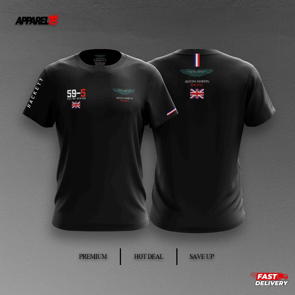 [LOGO DESIG] เสื้อยืด MUST BUY Aston Martin 59-5 =>สีดํา (ไซส์ XS-5XL)
