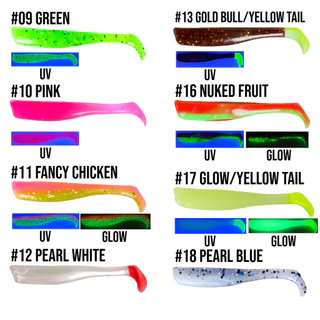 SANTEC - HOGY MINNOW LUMINOUS SLIMZ 2.5" X 8PCS /3" X 6PCS - SOFT BAIT SOFT SNAKEHEAD BUJUK