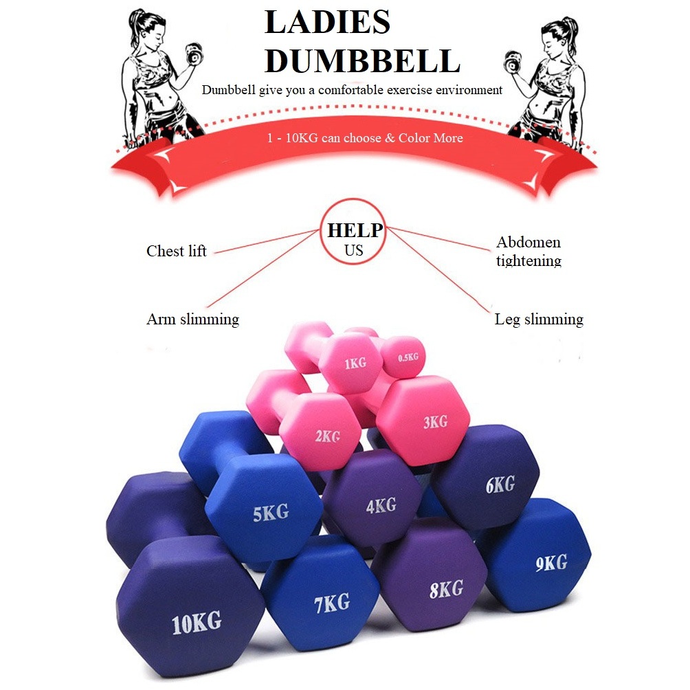 1.5KG Ladies Dumbell Dumbell Dumbell Set Dumble Angkat Berat Dumbel Bell Dumbbel 女士
