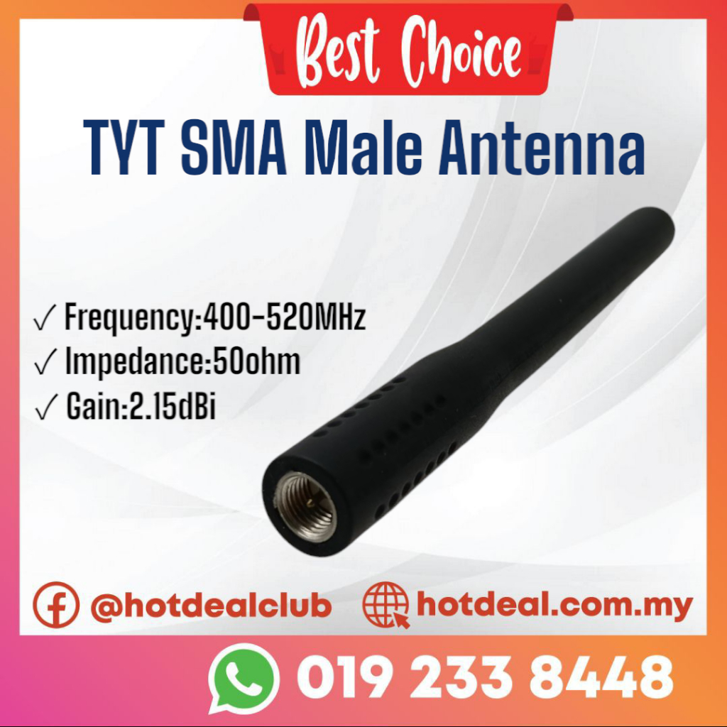 เสาอากาศ TYT UHF 400-520MHz เสาอากาศวิทยุ SMA ชาย Sofe เสาอากาศยางสําหรับ TH UV88 MD390