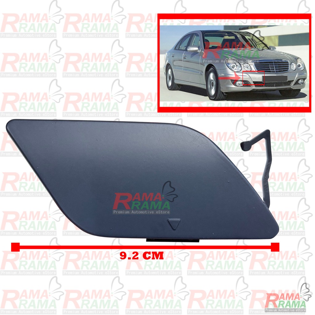 Mercedes Benz W211 W-211 E-Class (2007 - 2009) กันชนหน้าฝาครอบลากจูงพลาสติก PP อะไหล่ - Unpainted