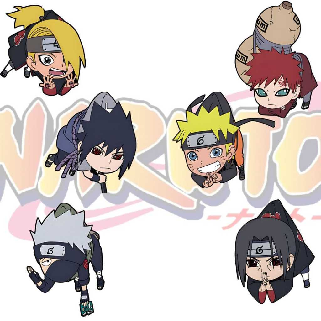 Naruto Sasuke Neji Garra Kakashi Gantungan Kunci Anime Acrylic Keychain Collection