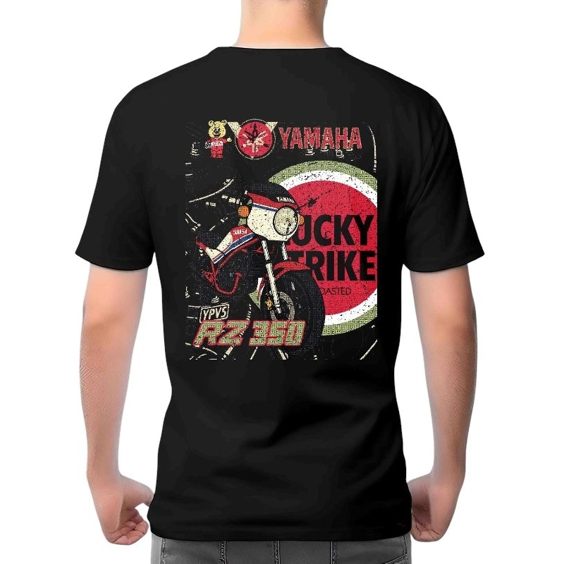 YAMAHA RZ350 @ YP -- PREMIUM COTTON BLACK TSHIRT