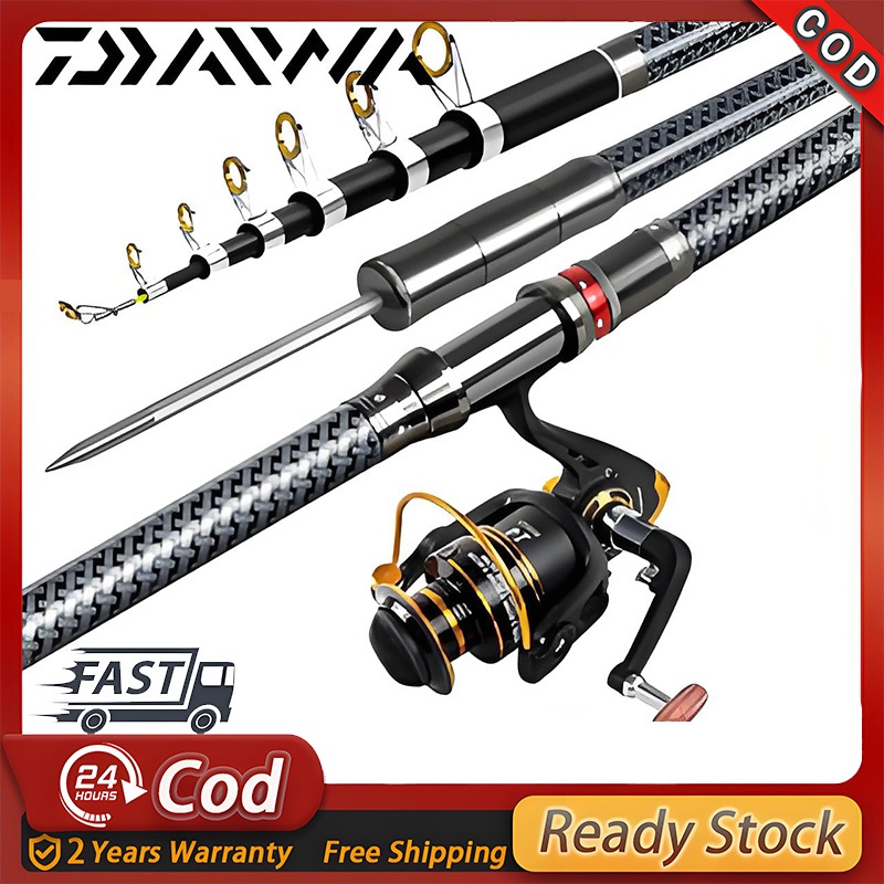 DAIWA Joran Pancing Rod SPINNING Telescopic Rod SPINNING แบบพกพาปลาคาร์พ Jigging Rod เบ็ดตกปลา
