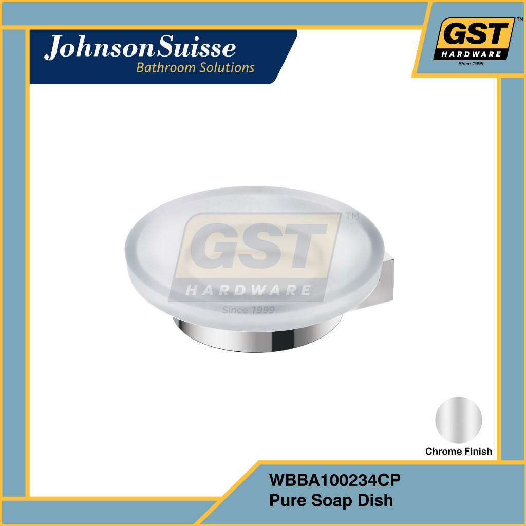 Johnson Suisse จานสบู่บริสุทธิ์ WBBA100234CP สบู่อาบน้ําผู้ถือห้องน้ําอุปกรณ์ห้องน้ําจาน