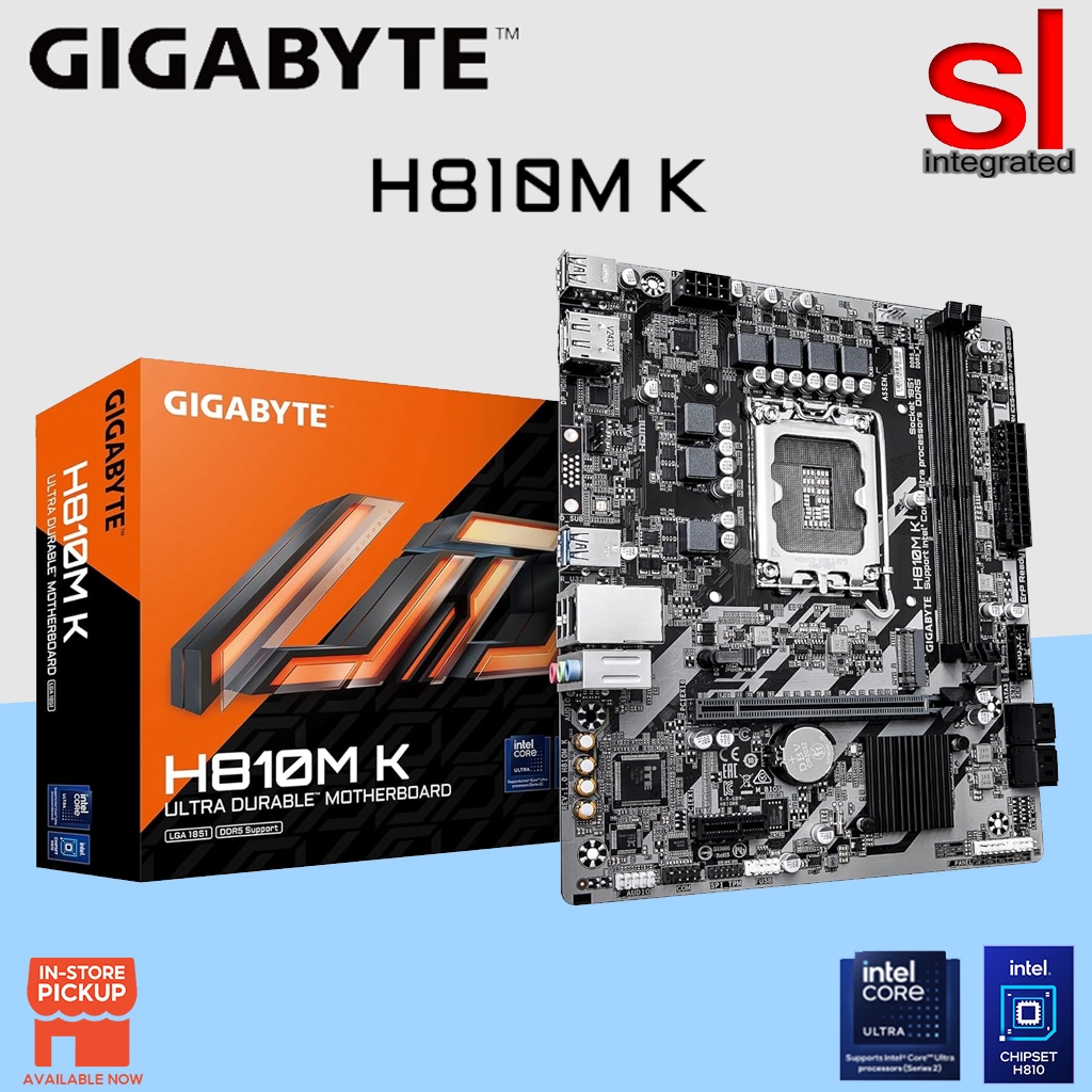 เมนบอร์ด GIGABYTE H810M K LGA1851 M-ATX