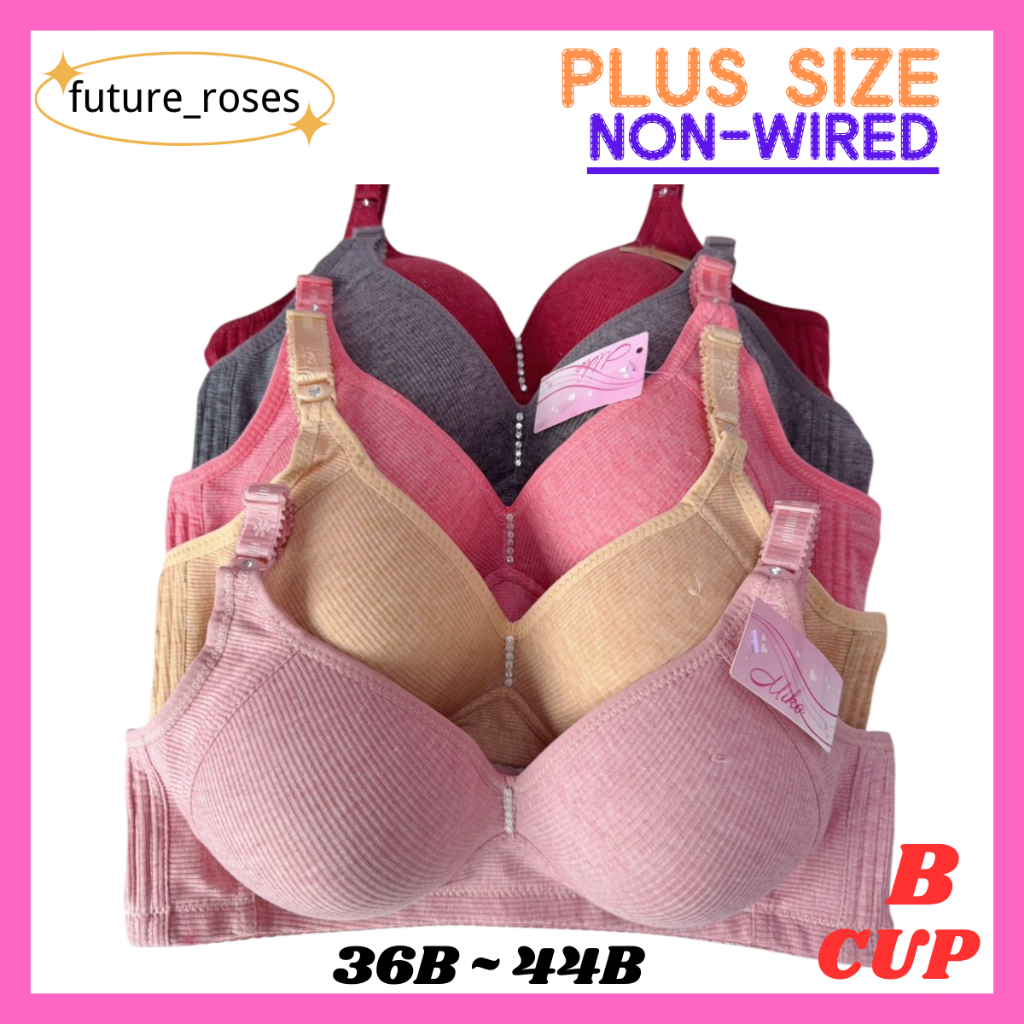 Plus Size B Cup Women Cotton Bra 36B- 44B Non-Wired 678