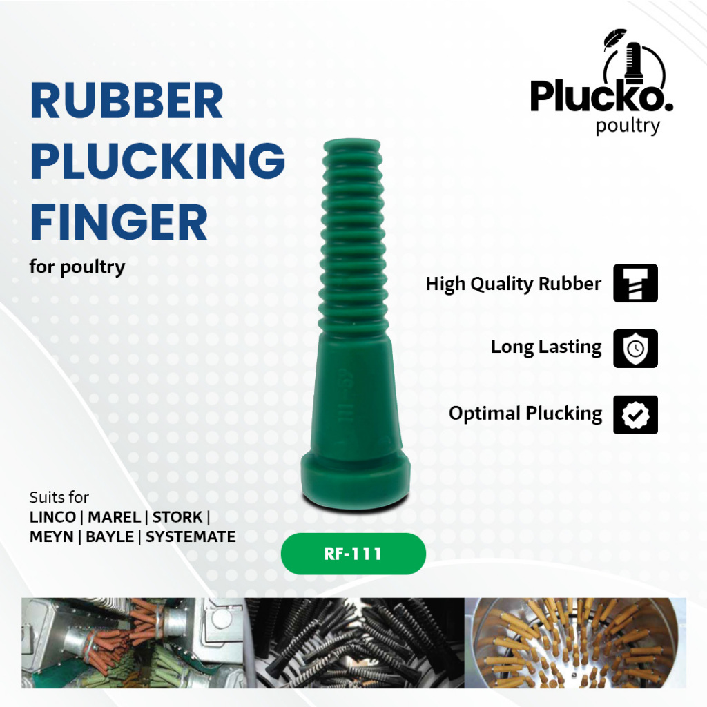 Plucko RF111 ขนไก่ Plucker Finger / Getah Proess Ayam /Guar Mesin Cabut Bulu Ayam