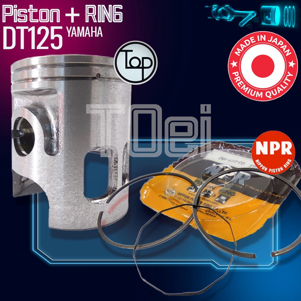 DT125 DT 125 ENDURO YAMAHA JAPAN TOP PISTON NPR RING STD-2.00
