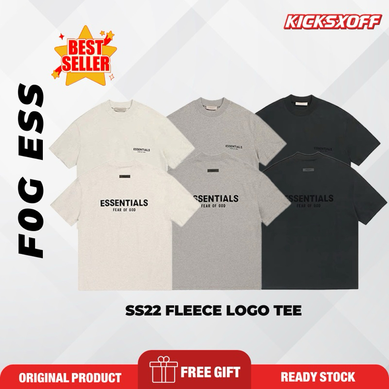 Fg ESS SS22 เสื้อยืดขนแกะขนาดใหญ่ – เสื้อยืดคู่รักสตรีทแวร์ผู้ใหญ่สไตล์มินิมอลสไตล์ Hype