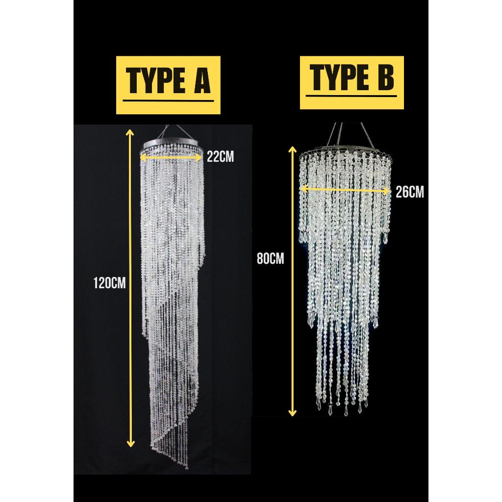 โคมไฟระย้า โคมไฟระย้าคริสตัล Hiasan Gantung