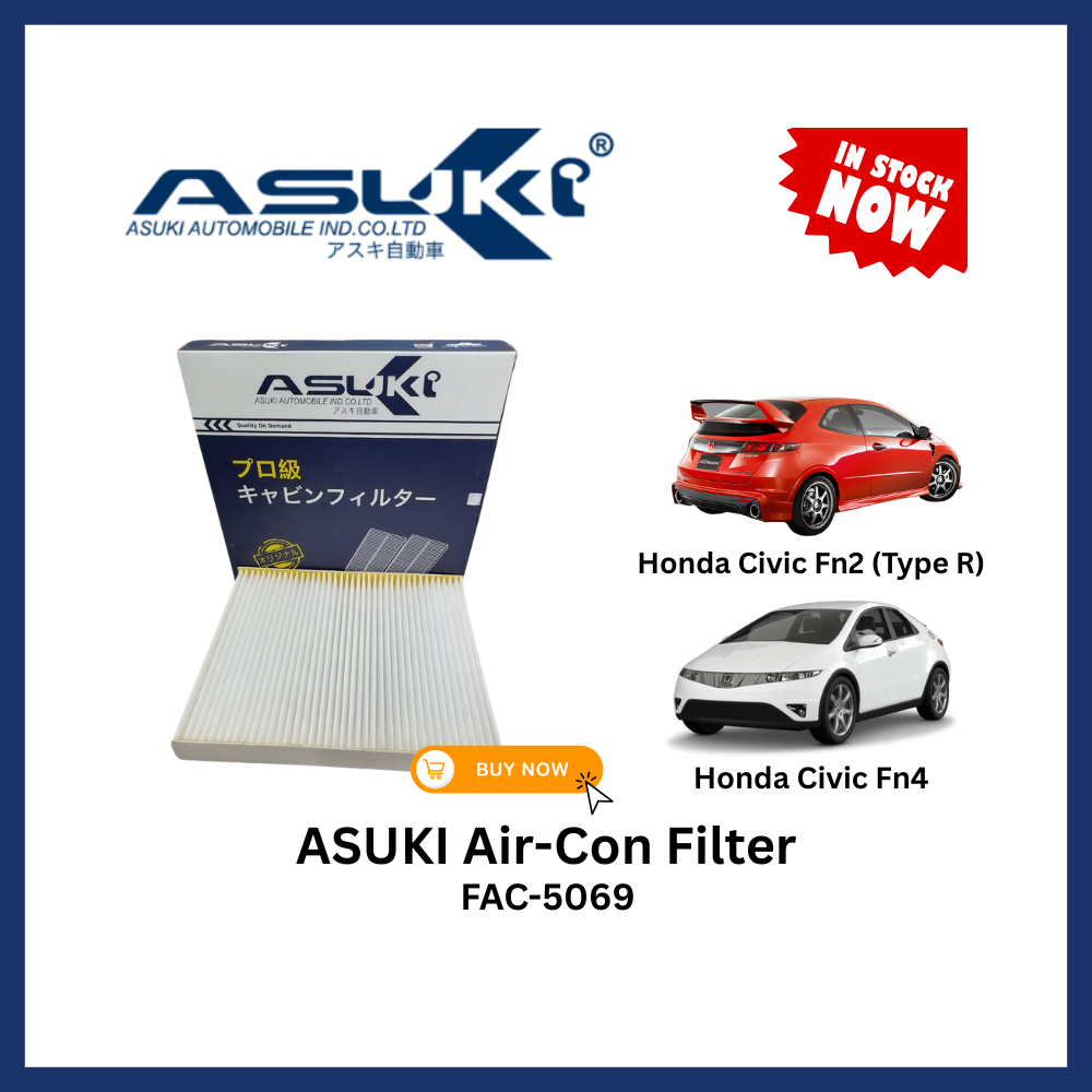 ASUKI ไส้กรองแอร์คอน Honda Civic Fn2 (Type R) Fn4 อะไหล่ FAC-5069