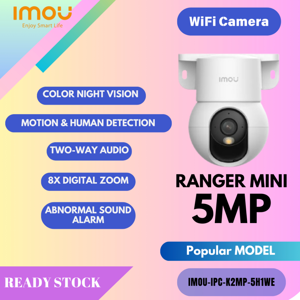 Dahua Imou กล้องวงจรปิดไร้สาย/ Wifi Cam Ranger Mini Wifi กล้อง 5MP & 3MP (รุ่นยอดนิยม) IPC-K2MP-5H1W