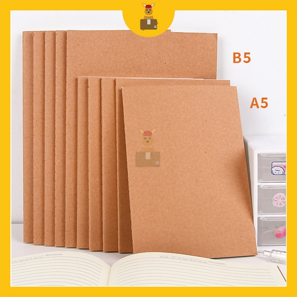 A5 / B5 Kraft Cover Single Line หนังสือออกกําลังกาย Note Book Notepad (1 BOOK)