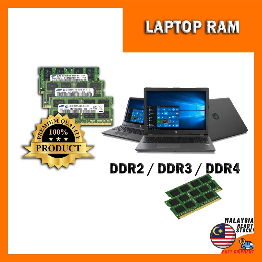 แล็ปท็อป RAM DDR3 DDR2 1GB 2GB 4GB