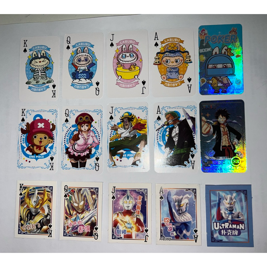 การ์ดเล่น Mini Poker Series Ultraman, One Piece & Labubu