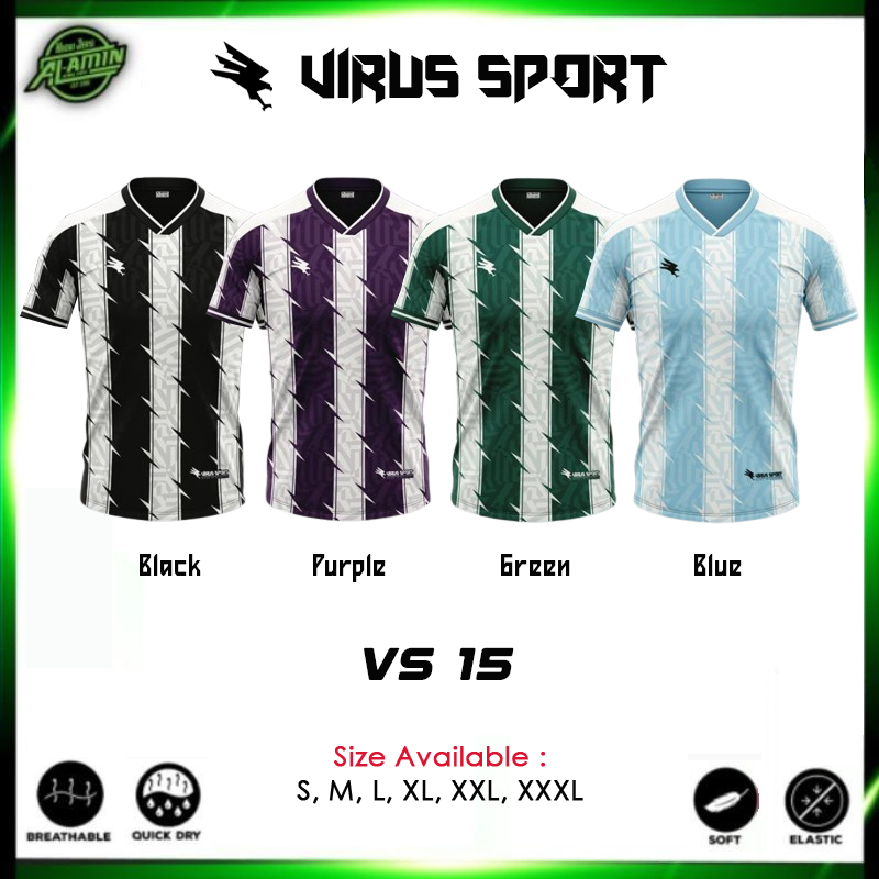 Virus Sport Code VS15 Jersey เหมาะสําหรับกีฬาไวรัสที่สะดวกสบาย
