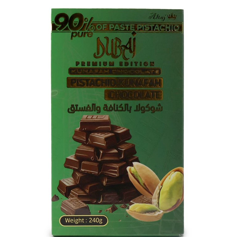 PISTACHIO KUNAFAH CHOCOLATE DUBAI 240G ,  BY ALTAJ