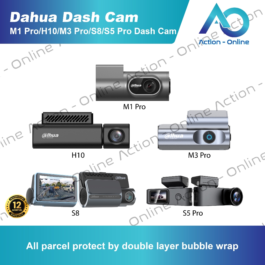 Dahua M1 Pro 1080P/H10 2160p/S8 4K/M3 Pro 2K/S5 Pro 4K Dashcam ภาพความละเอียดสูงพิเศษ
