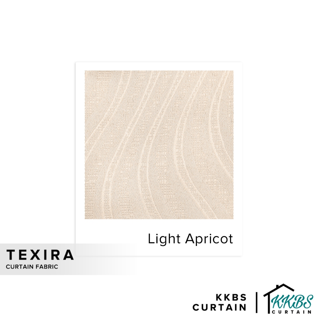 KKBS CURTAIN ผ้าผ้าม่าน Texira ตัดเมตร - แอปริคอทอ่อน (59")