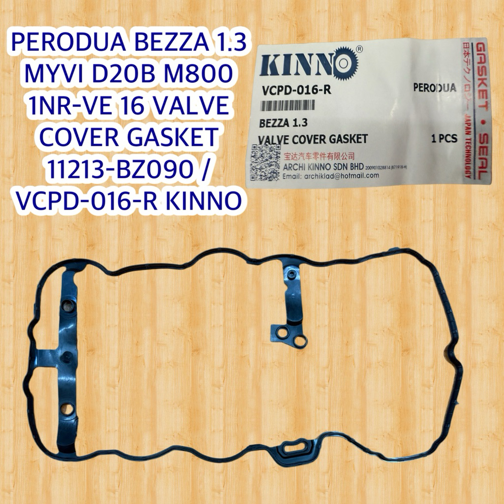 PERODUA BEZZA 1.3 MYVI D20B M800 1NR-VE 16 ฝาครอบวาล์ว GASKET 11213-BZ090 / VCPD-016-R KINNO