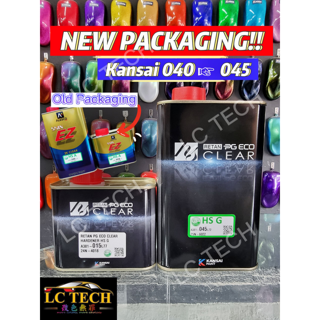 Kansai Paint 2K Clear HS G A381-045- 1 ชุดใส 1L & 2K Hardener A381-015 0.5L