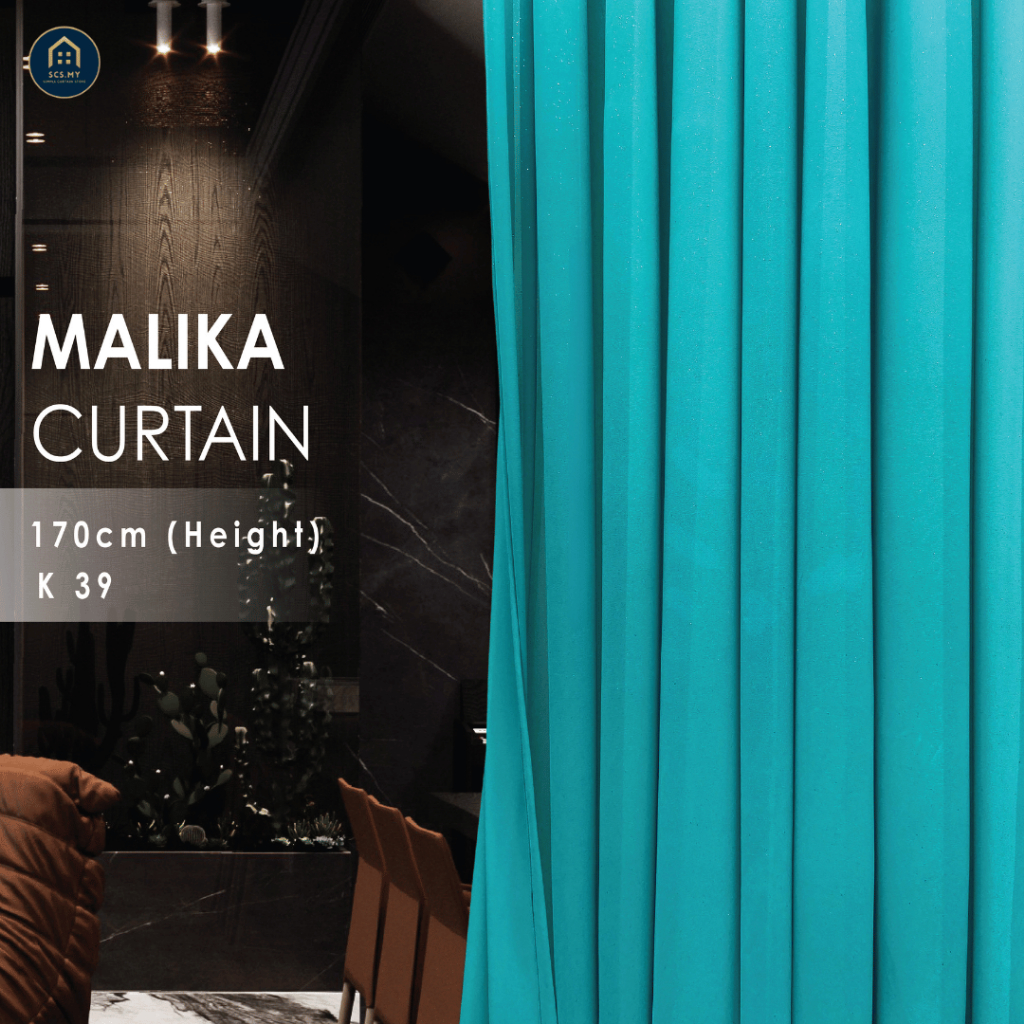 Malika Curtain K39 Hook/Eyelet Langsir Blackout (170ซม.)