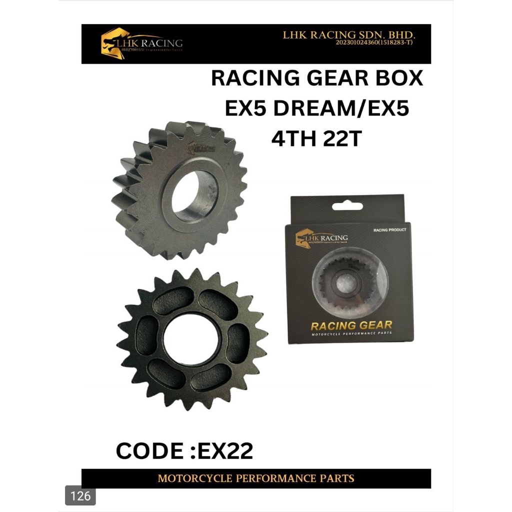 (LHK RACING) EX5/EX5 DREAM RACING GEAR (4TH)(22T/23T)