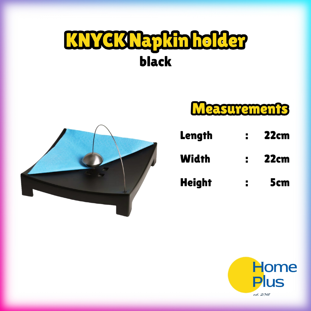 HomePlus ️ IKEA KNYCK ที่ใส่ผ้าเช็ดปาก สีดํา